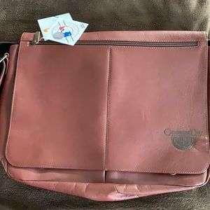 Laptop Computer Shoulder Bag Genuine Leather NWT